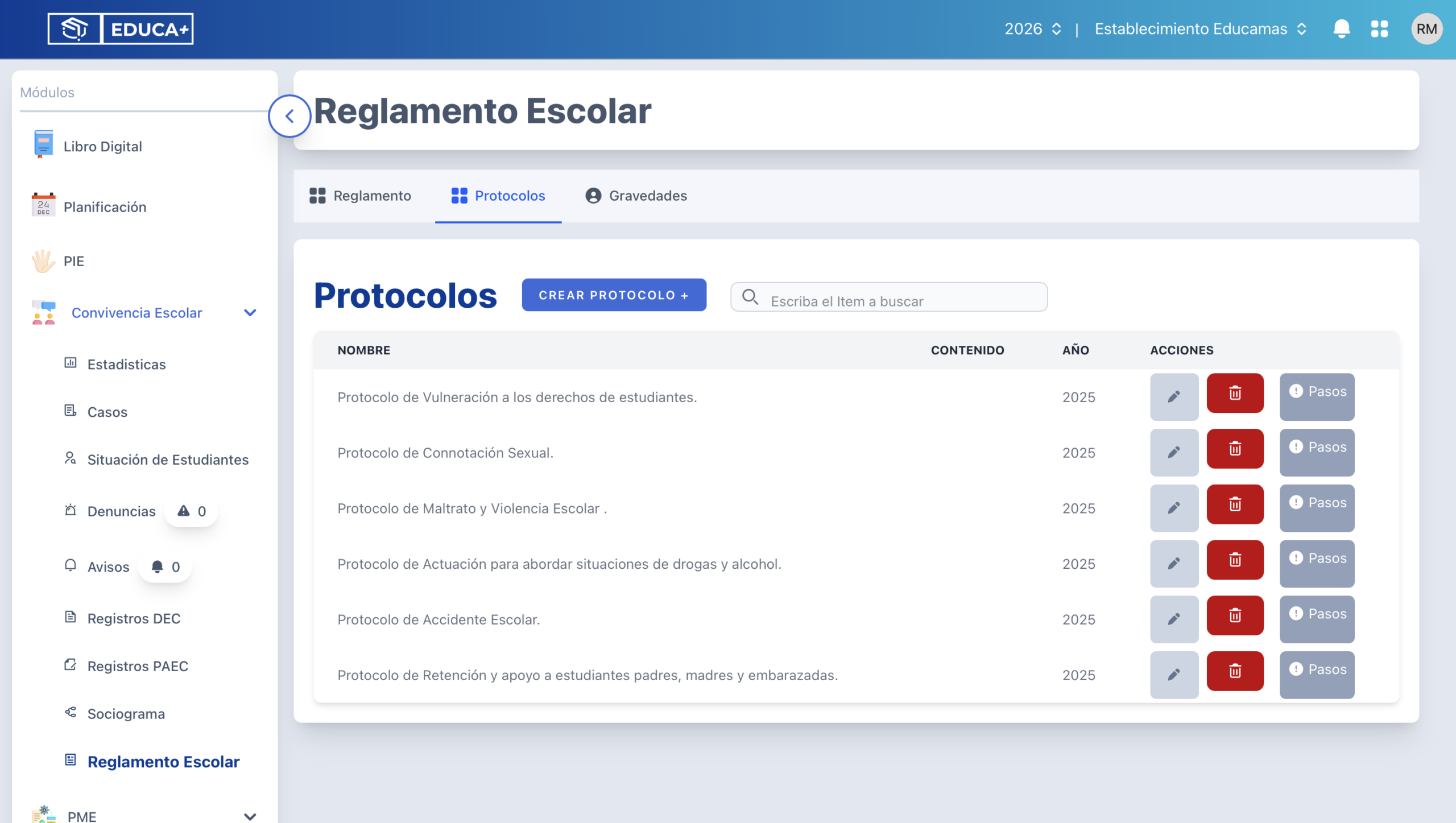 Asistencia diaria Educa+